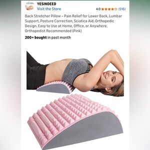 Pink and Gray Back Stretcher Pillow